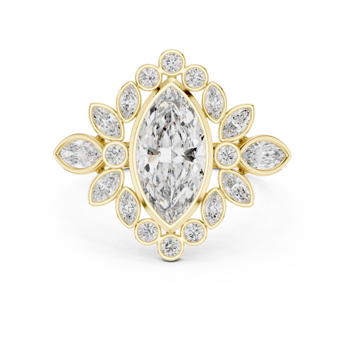 Gold Pendant 9-10019L_33, Yellow Gold