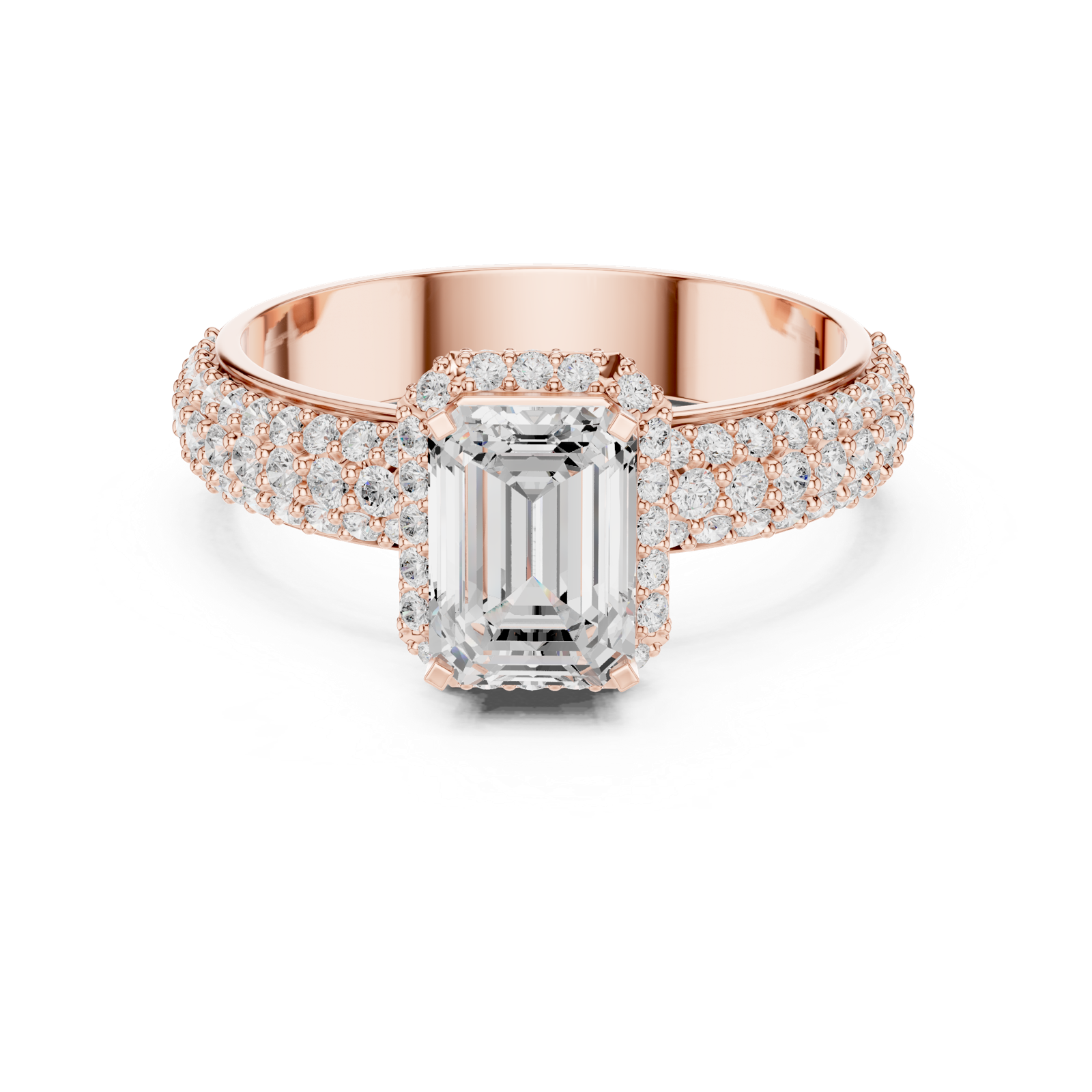 Gold Ring DDLR-1072, Rose Gold, view 4