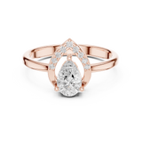 Gold Ring DDLR-511, Rose Gold, view 4