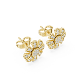Gold Earrings 9-10097E, Yellow Gold, view 2