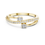 Gold Ring HLR-254, Yellow Gold, view 4