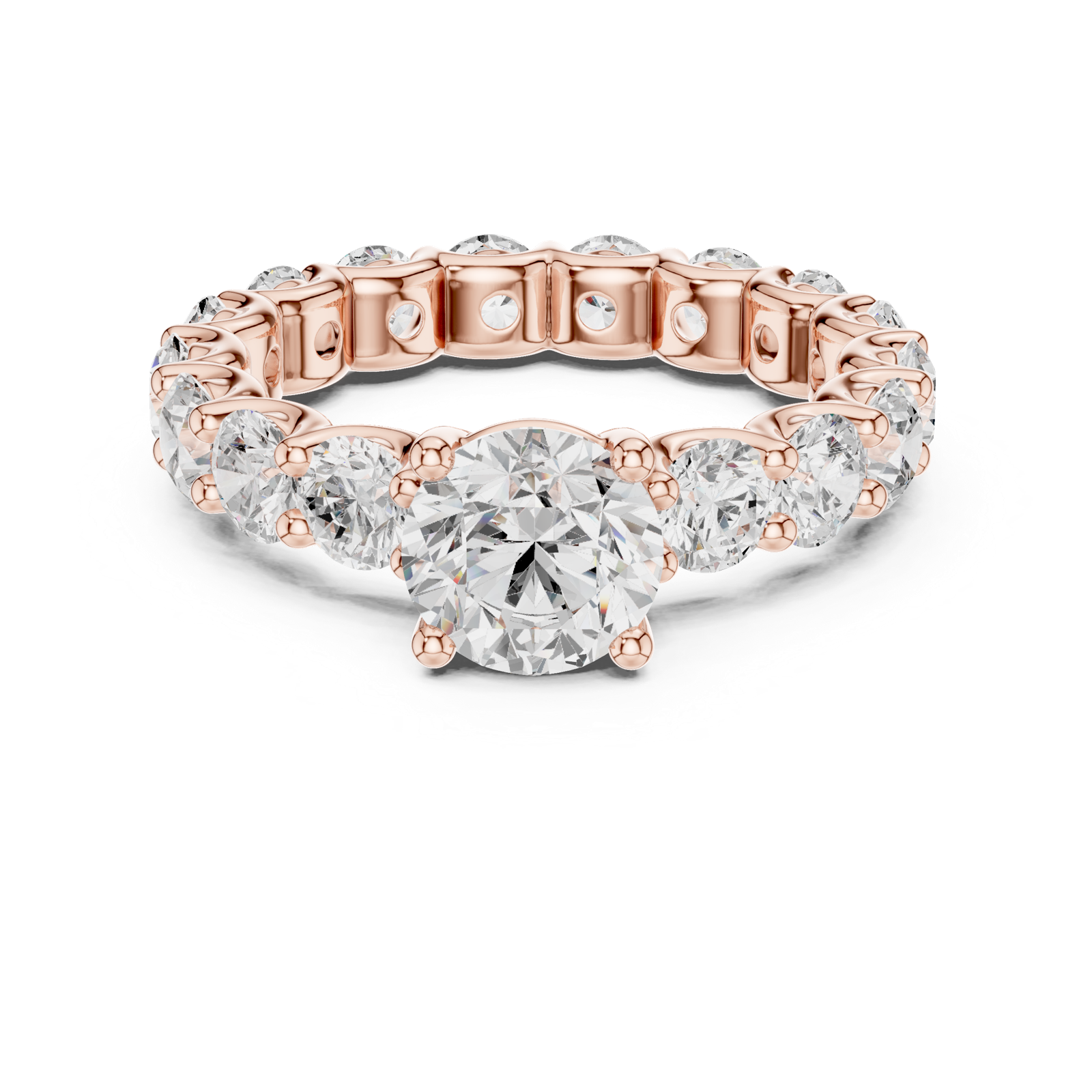 Gold Ring DDLR-656, Rose Gold, view 4