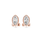 Gold Jewelry DDER-001, Marquise center stone, Rose Gold, view 4