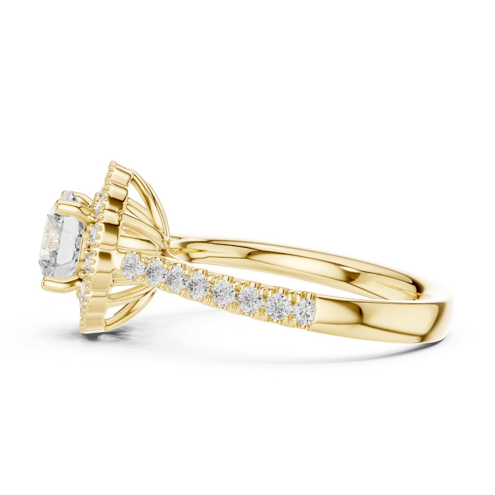 Gold Ring DDLR-665, Yellow Gold, view 3