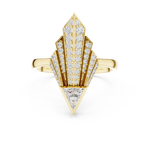 Gold Ring 00001L (42), Yellow Gold, view 4