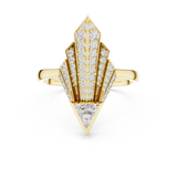 Gold Ring 00001L (42), Yellow Gold, view 4