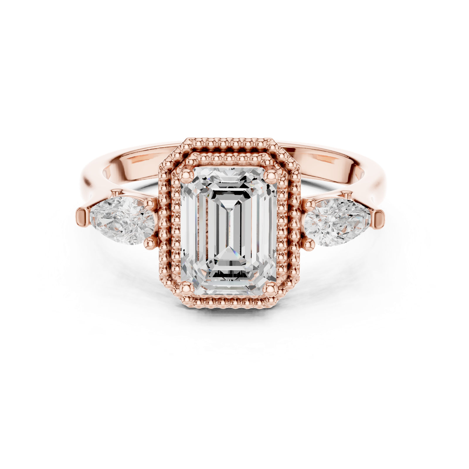 Gold Ring DDLR-274, Rose Gold, view 4