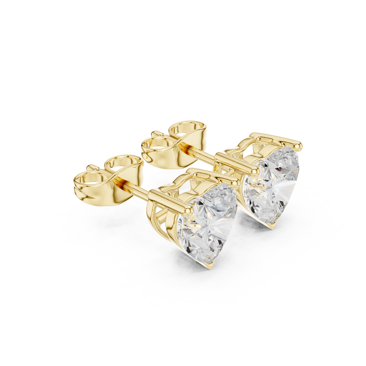 Gold Earrings SBER(3), Yellow Gold, view 1