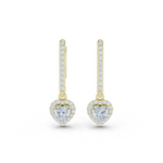 Gold Jewelry DDER-034, Heart center stone, Yellow Gold
