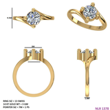 Gold Ring DDLR-804, Yellow Gold, view 50