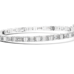 14K Solid Gold Lab Diamond Bracelet, White Gold, view 3