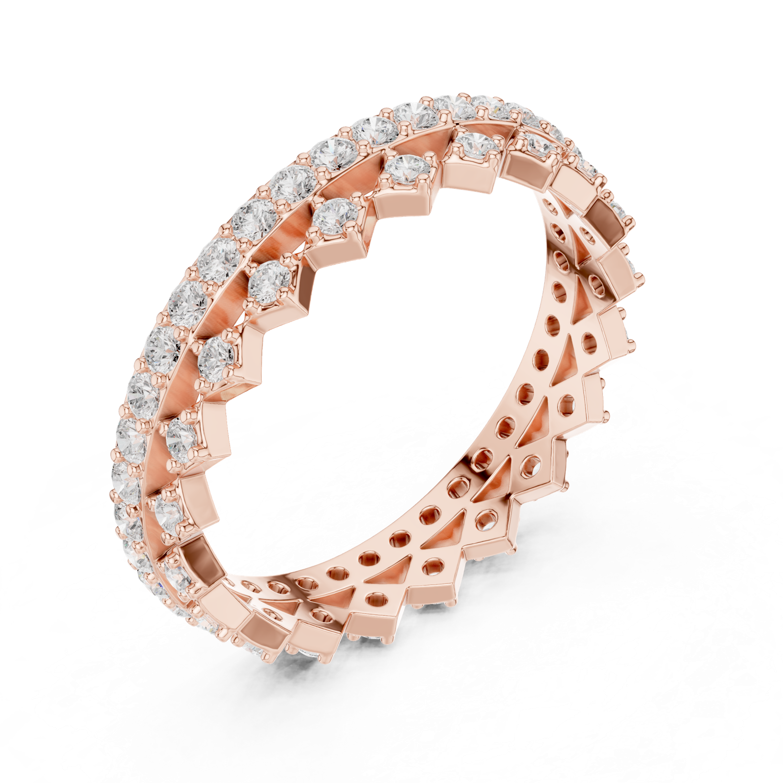 Gold Ring R41, Rose Gold, view 2