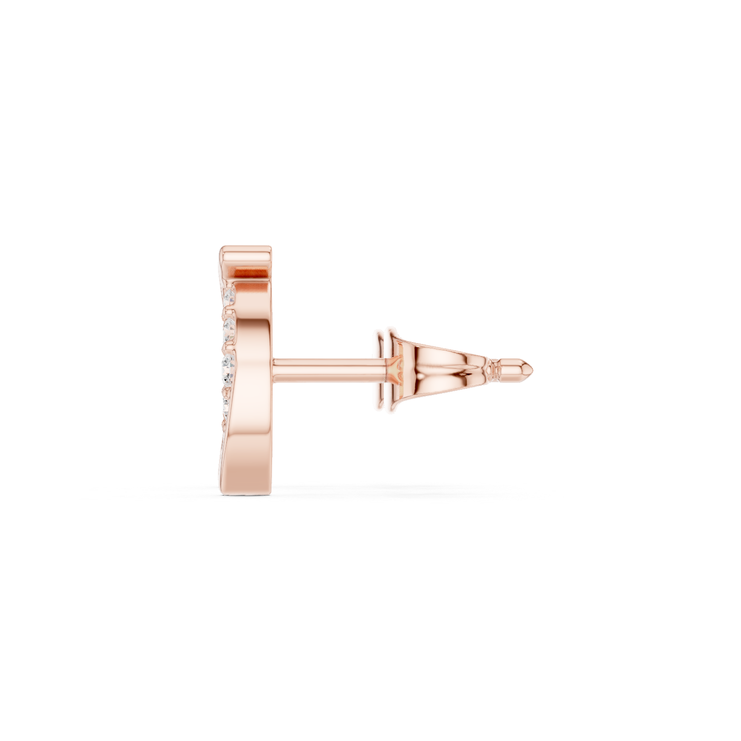Gold Earrings SBER(43), Rose Gold, view 3