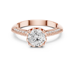 Gold Ring DDLR-685, Rose Gold, view 4