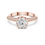 Gold Ring DDLR-685, Rose Gold, view 4