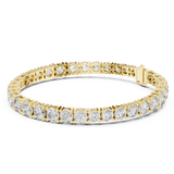 14K Solid Gold Lab Diamond Bracelet, Yellow Gold, view 1