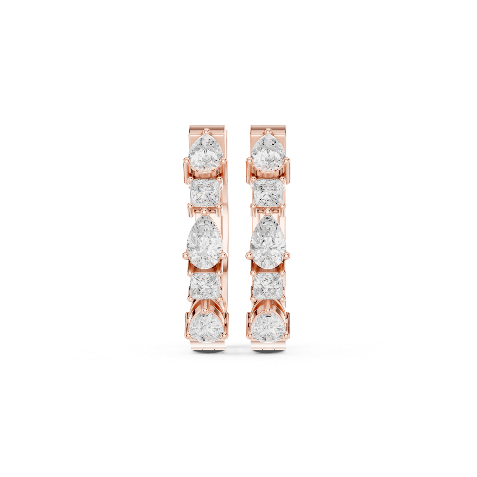 Gold Earrings Earring, Rose Gold, view 4