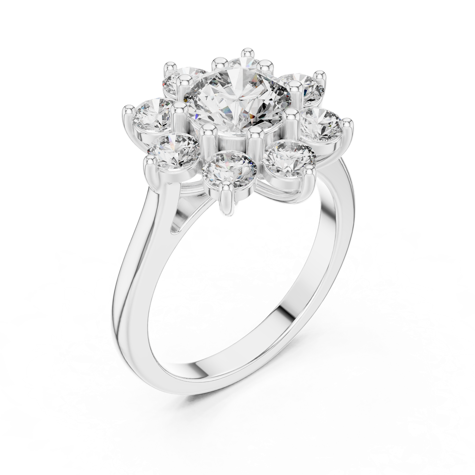 Gold Ring AGDLR-273, White Gold, view 2