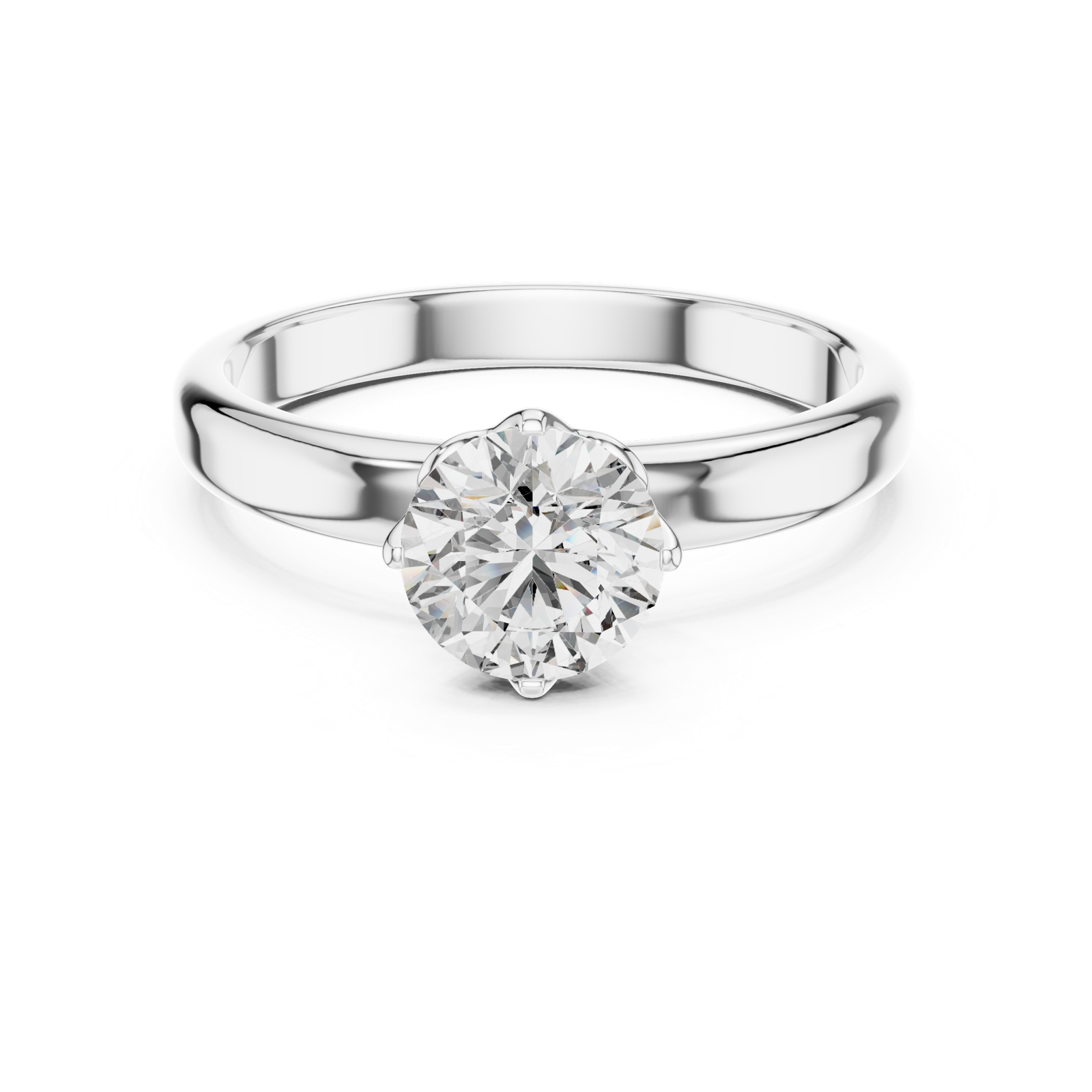 Gold Ring LR-0007, White Gold, view 4