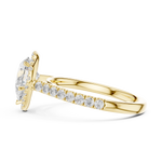 Gold Ring DDLR-118, Pear center stone, Yellow Gold, view 3