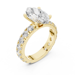 Gold Jewelry L35-63, Marquise center stone, Yellow Gold, view 2