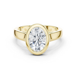 Gold Jewelry L36-3, Oval center stone, Yellow Gold