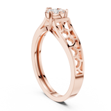 Gold Ring DDLR-824, Rose Gold, view 1