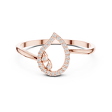Gold Ring DDLR-469, Rose Gold, view 4