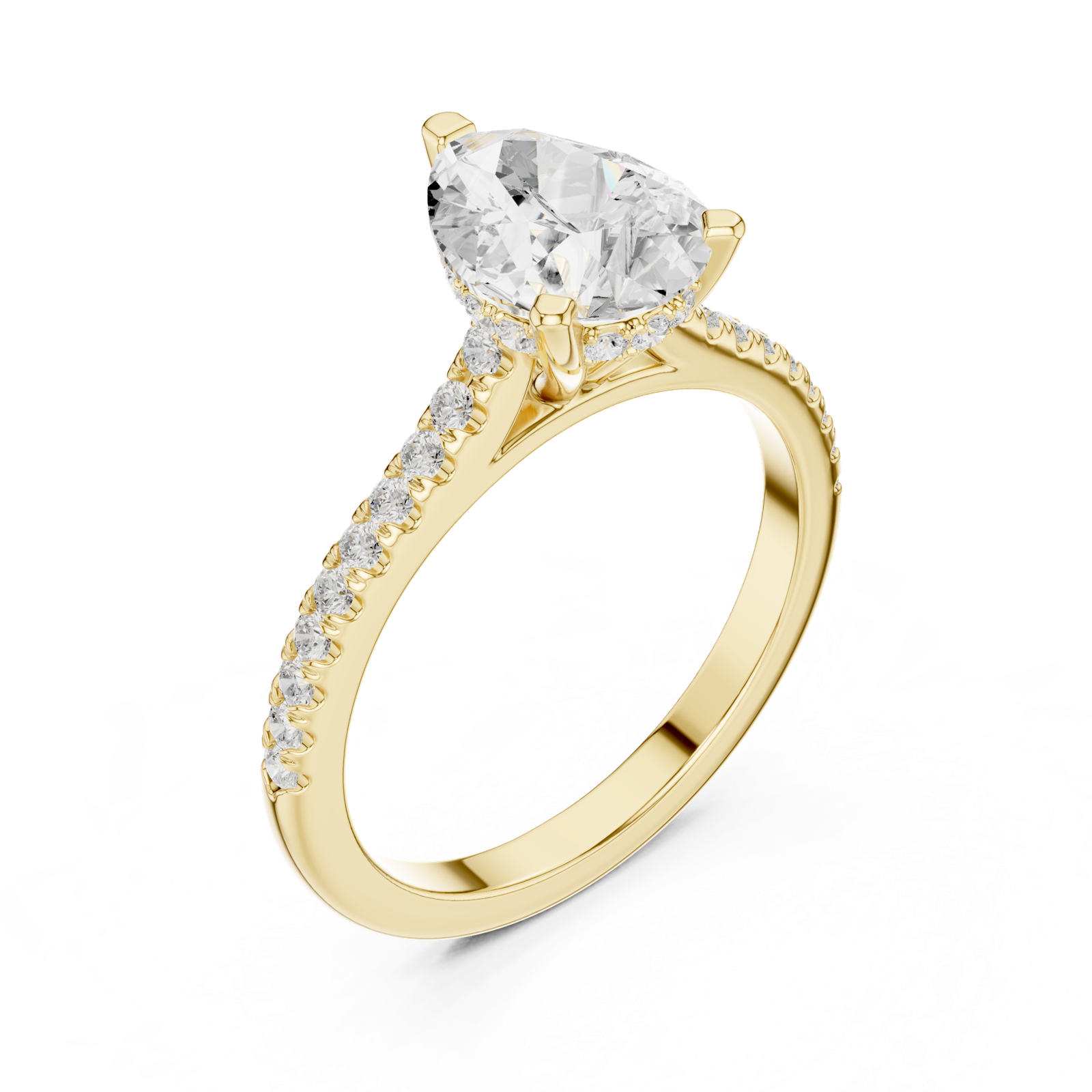 Gold Ring DDLR-1001, Yellow Gold, view 2
