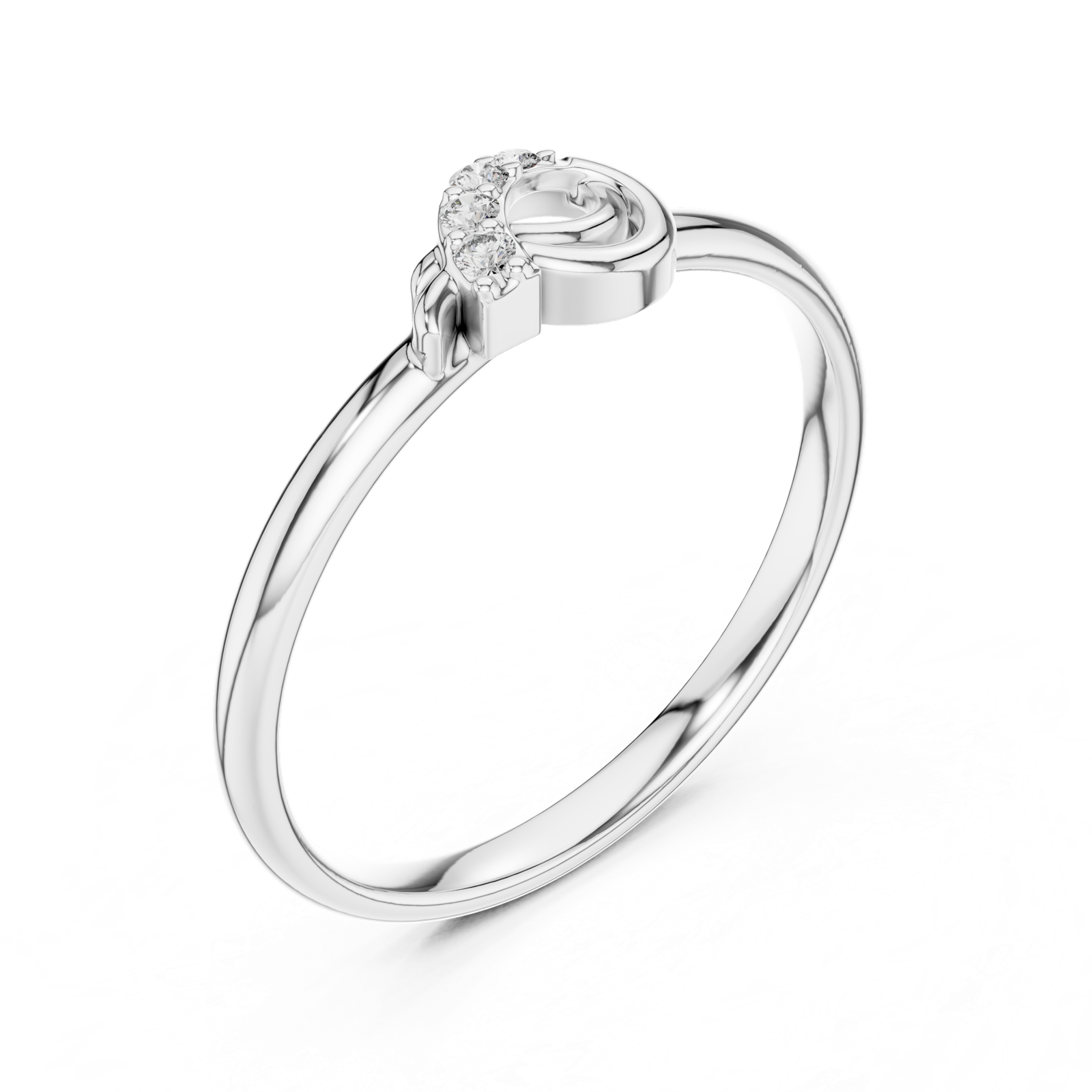 Gold Ring 1 (385), White Gold, view 2