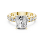 Gold Jewelry L35-63, Radiant center stone, Yellow Gold, view 4