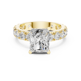 Gold Jewelry L35-63, Radiant center stone, Yellow Gold, view 4