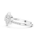 Gold Ring LR-01 (61), White Gold, view 3