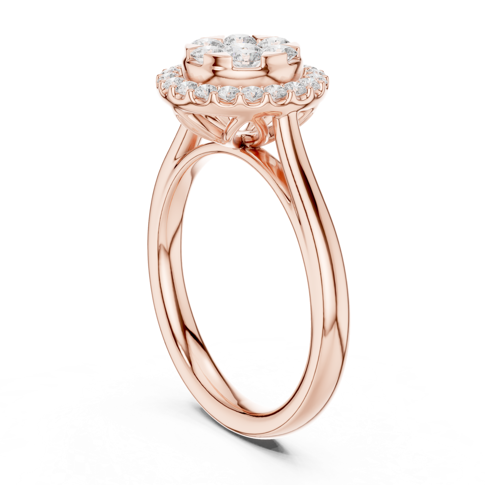 Gold Ring DDLR-578, Rose Gold, view 1