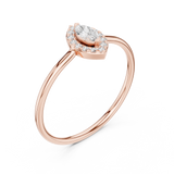 Gold Ring HLR-205, Rose Gold, view 2