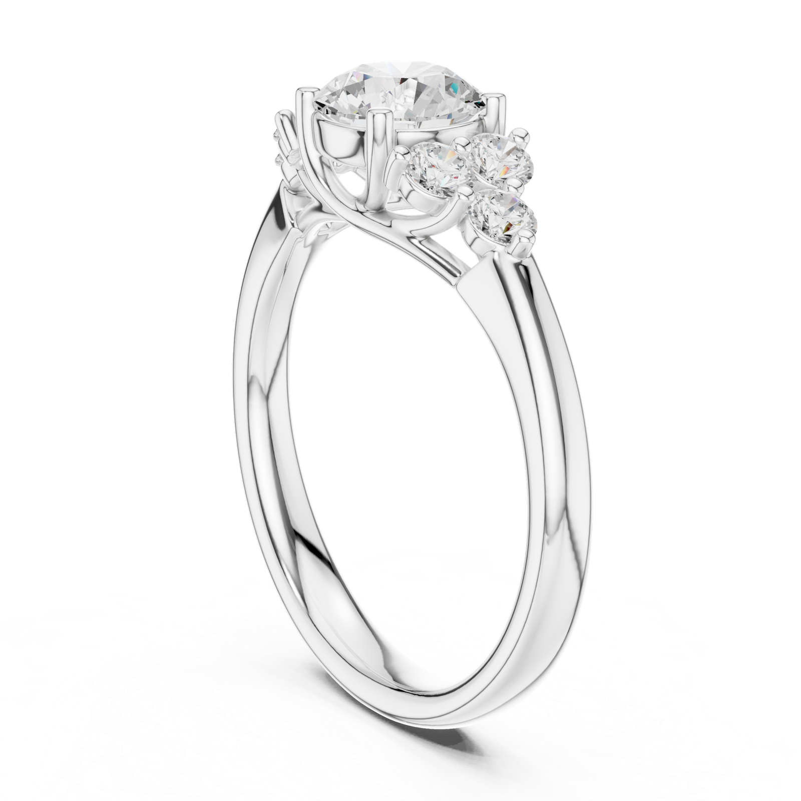 Gold Ring DDLR-678, White Gold, view 1