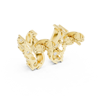 Gold Earrings L29-2, Yellow Gold, view 3