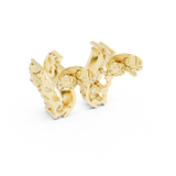 Gold Earrings L29-2, Yellow Gold, view 3