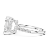 Gold Ring DDLR-259, Radiant center stone, White Gold, view 3