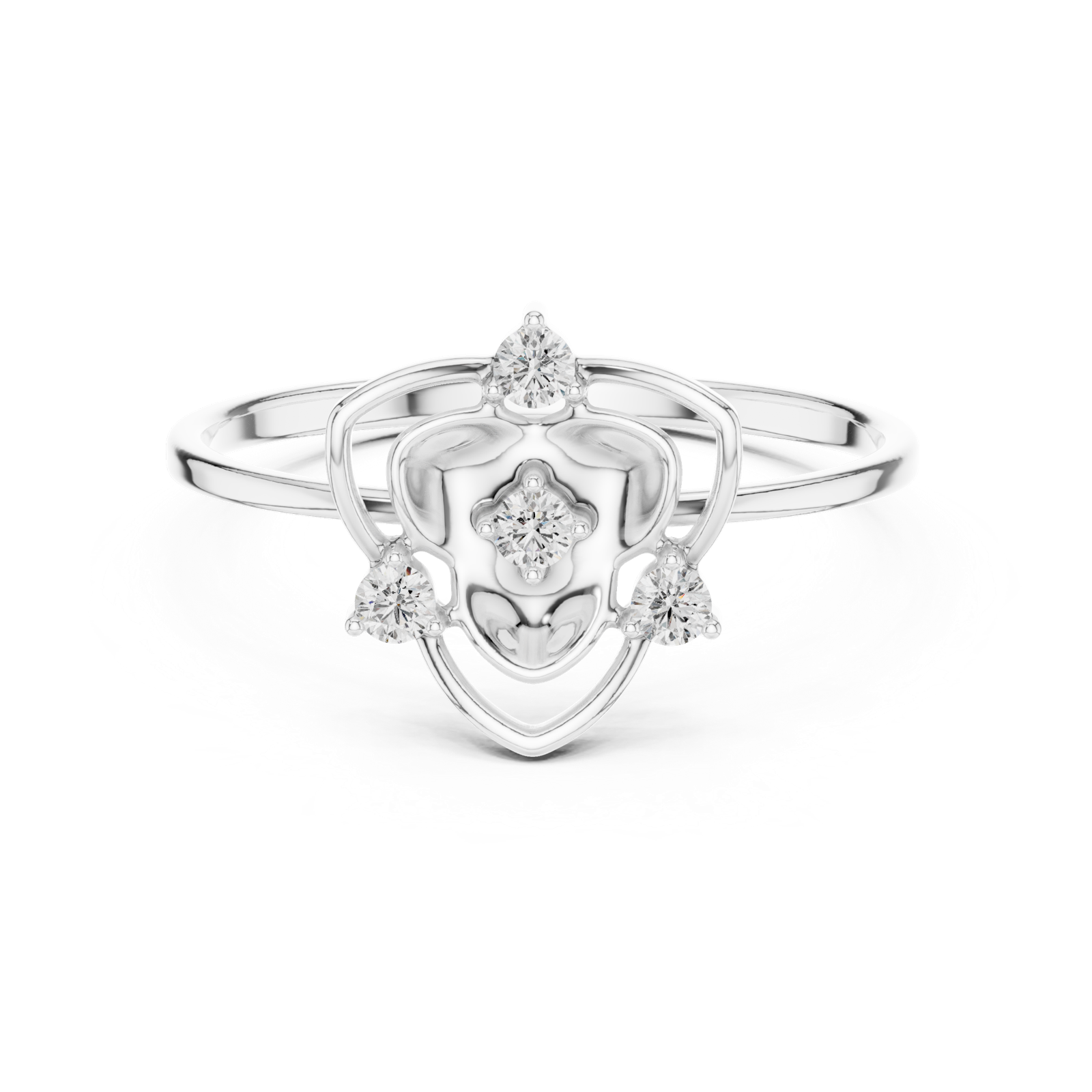 Gold Ring 1 (152), White Gold, view 4