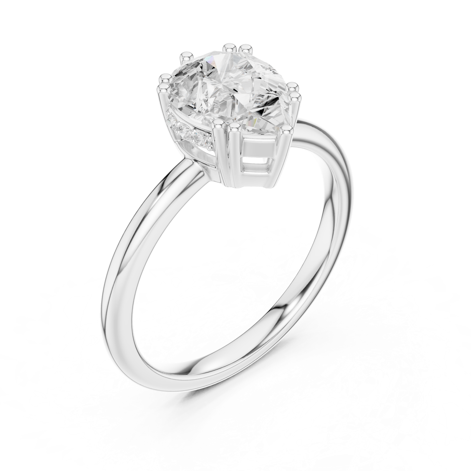 Gold Ring DDLR-928, White Gold, view 2