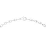 14K Solid Gold Lab Diamond Tennis Necklace, White Gold, view 4