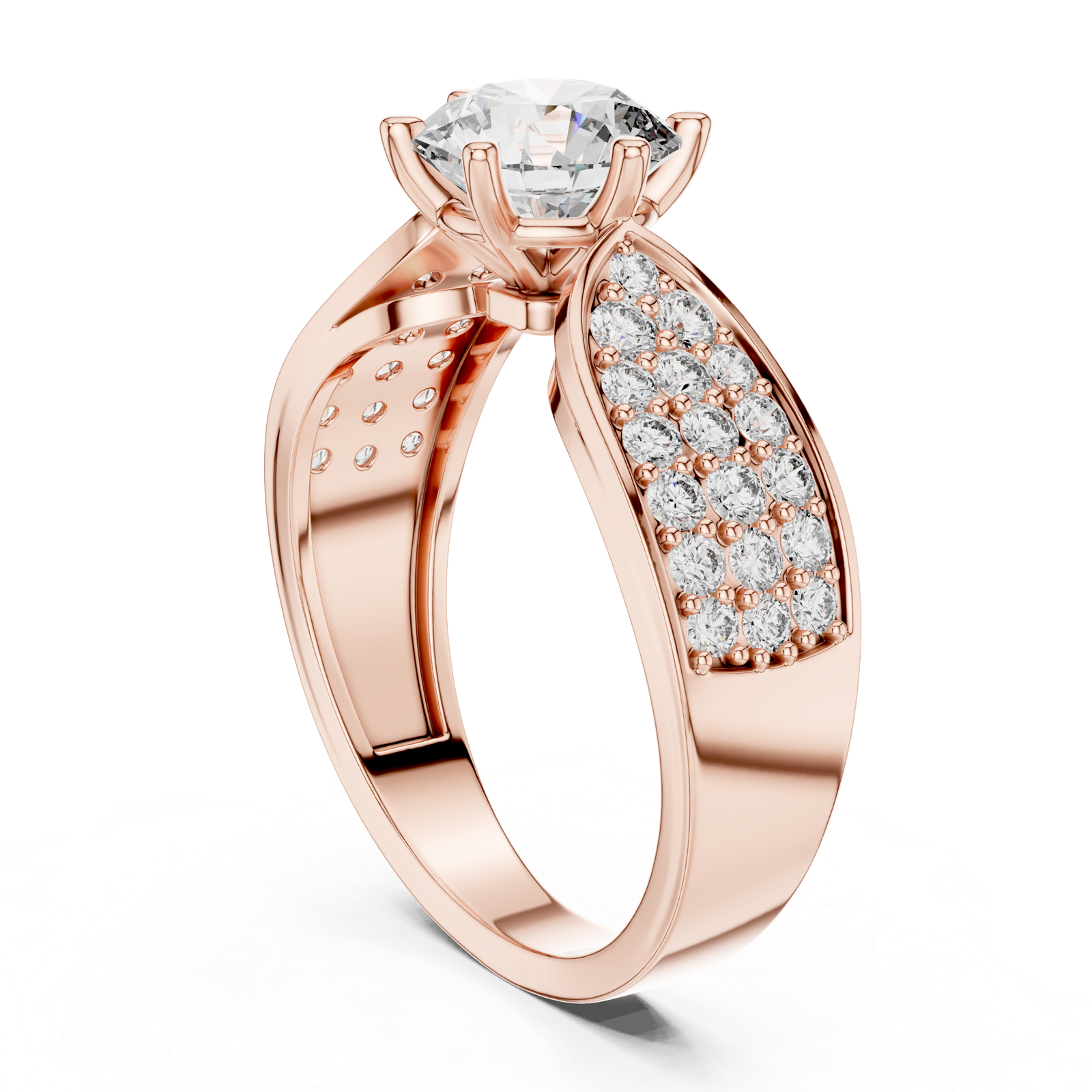 Gold Ring LR-0094, Rose Gold, view 1