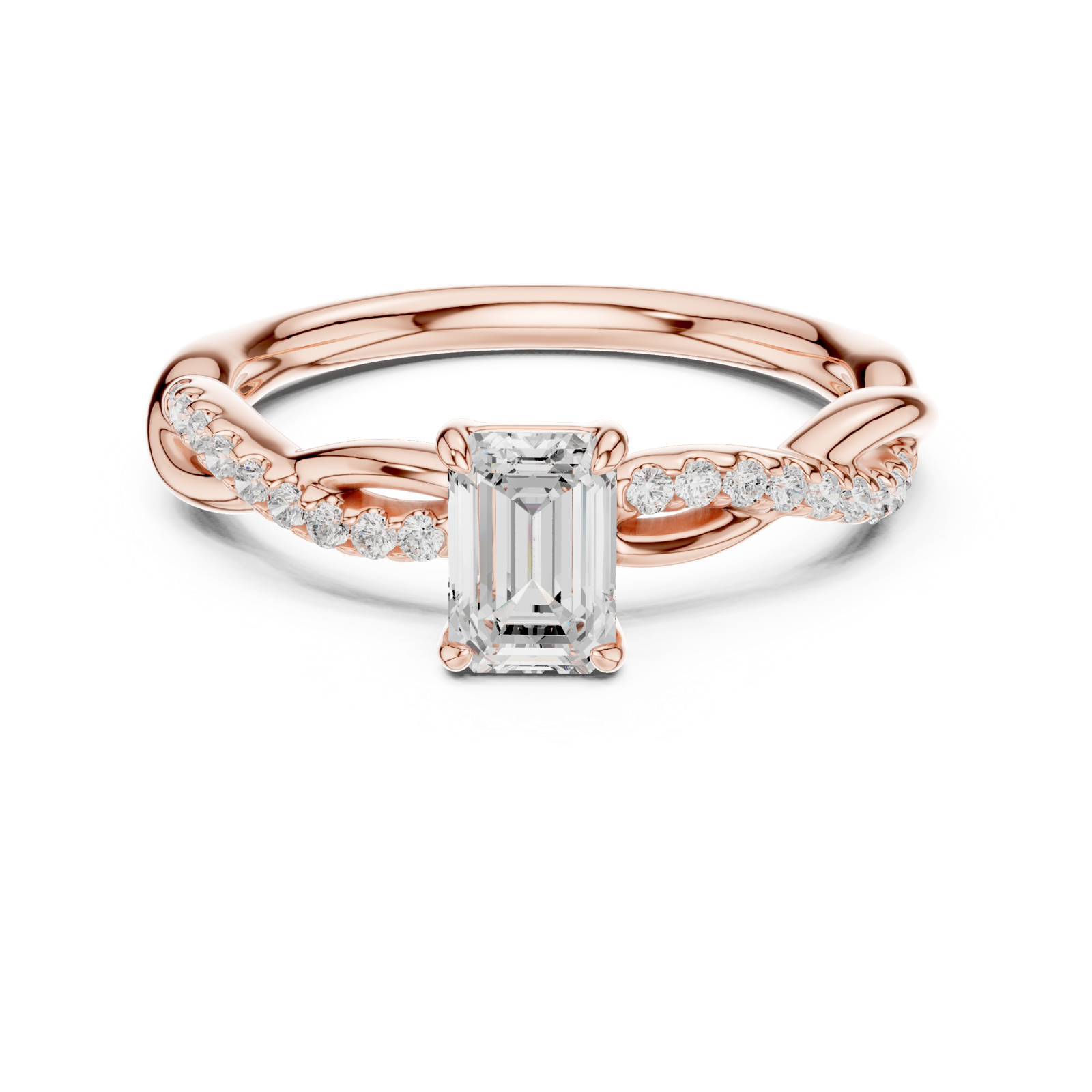 Gold Ring DDLR-593, Rose Gold, view 4