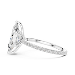 Gold Jewelry L36-16, Marquise center stone, White Gold, view 3