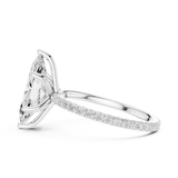 Gold Jewelry L36-16, Marquise center stone, White Gold, view 3