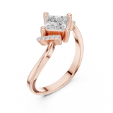 Gold Ring DDLR-507, Rose Gold, view 2