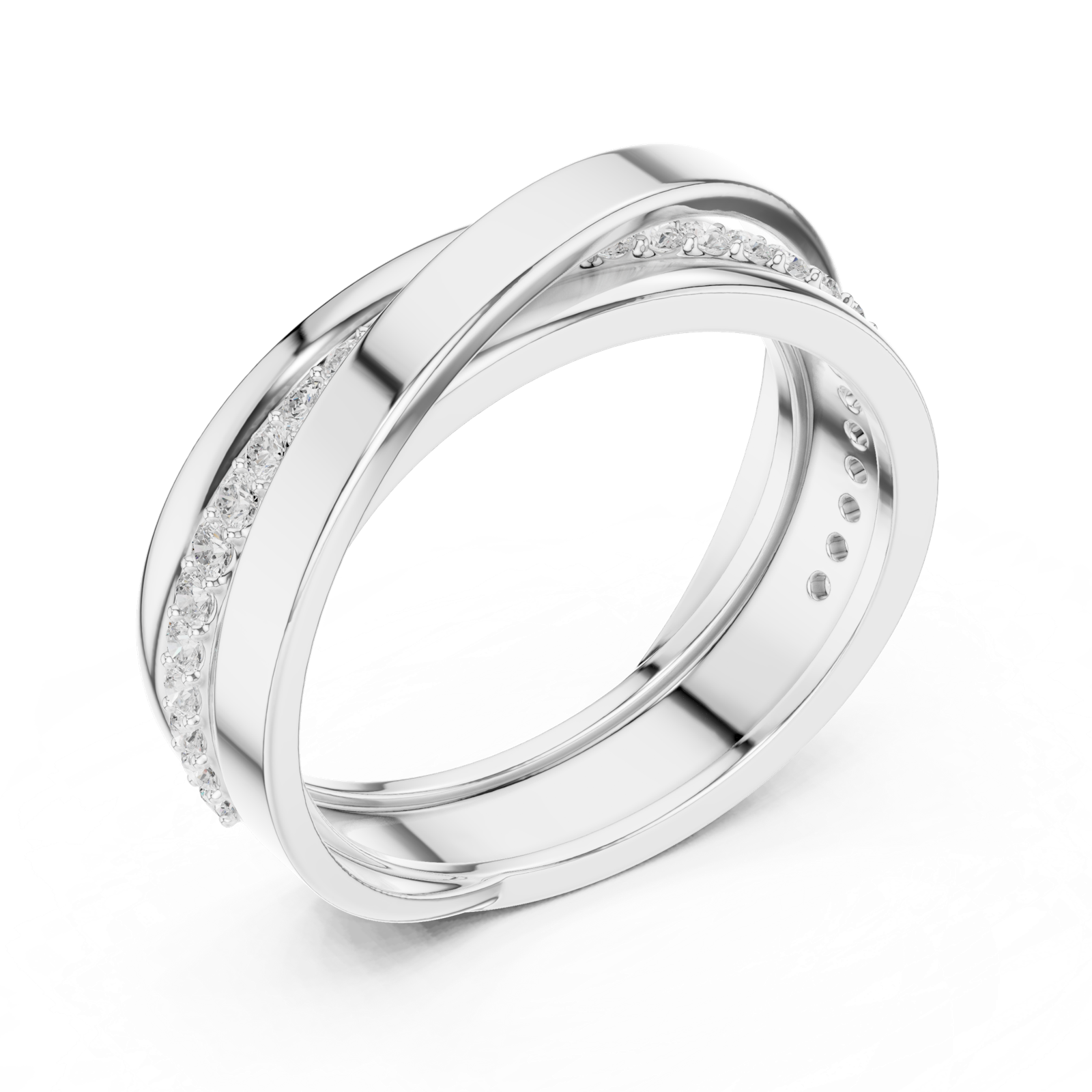 Gold Ring SBMR(41), White Gold, view 2
