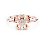 Gold Ring DR-6259, Rose Gold, view 4