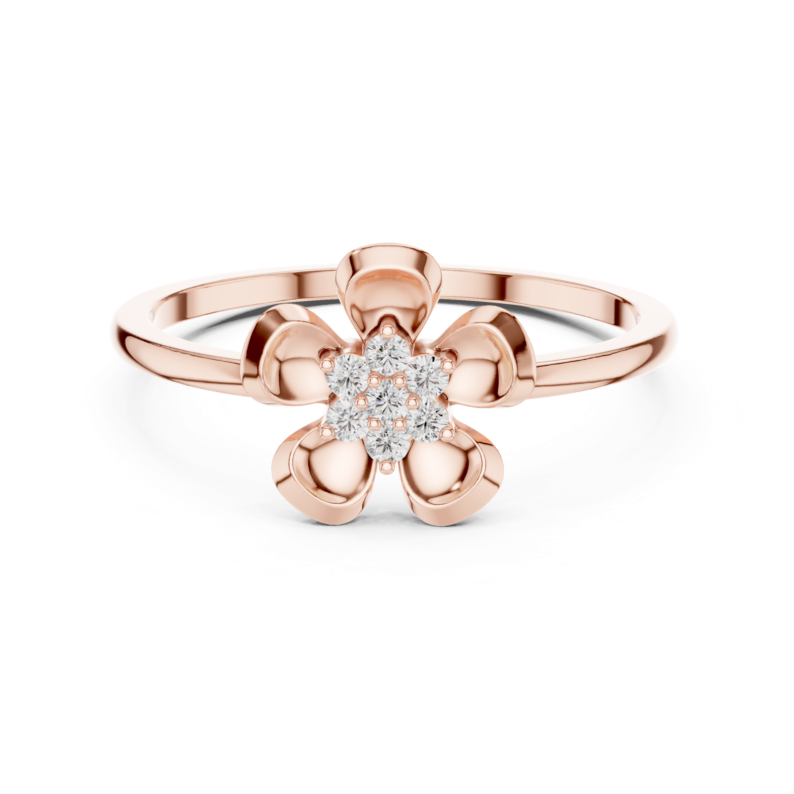 Gold Ring DR-6259, Rose Gold, view 4